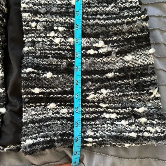 Drew Anthropologie Blazer Coat Womens M Black Tweed Wool Blend Made in USA - Picture 6 of 8